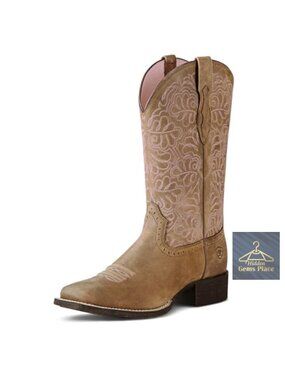 Ariat Women's Round Up Remuda Western Boots, Square Toe, Mid-Calf, Size 8,